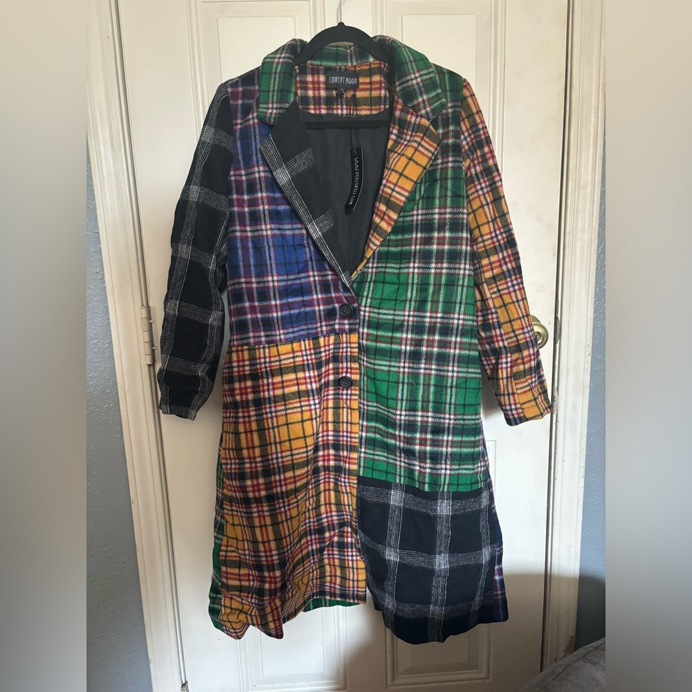Dollskill Current Mood Wool Plaid Coat